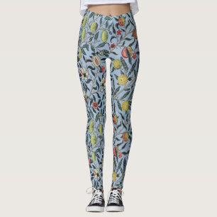 William Morris Vintage Granaatappel Fruit Patroon Leggings