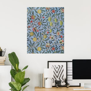 William Morris Vintage Granaatappel Fruit Patroon Poster