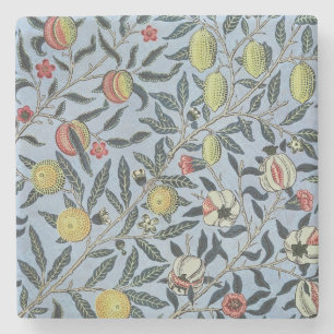 William Morris Vintage Granaatappel Fruit Patroon Stenen Onderzetter