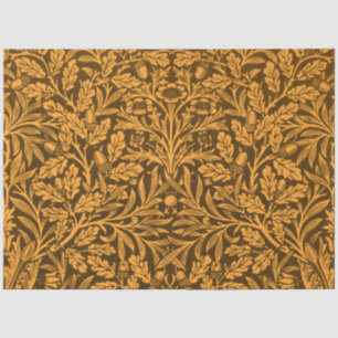 William Morris Vintage Herfst Goud Eiken Patroon Tissuepapier