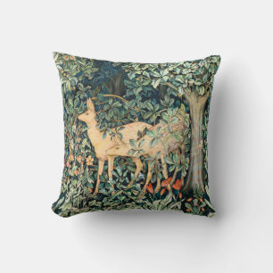 William Morris Vintage Herten Bos Bloem Kunst Kussen