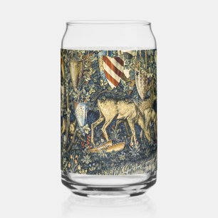 William Morris Vintage Herten & Schildtapijt Kunst Blikvorm Glas