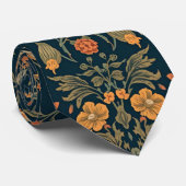 William Morris vintage Honeysuckle Floral Pattern Stropdas (Opgerold)