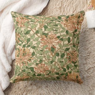 William Morris vintage honingzuiger bloempatroon Kussen