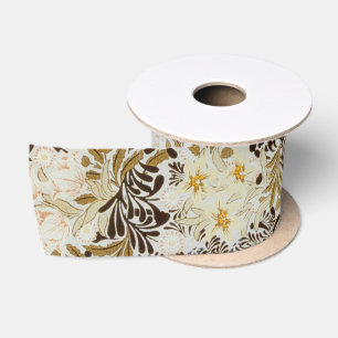 William Morris Vintage Hyacint Art Nouveau Bloemmo Satijnen Lint