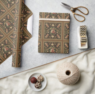 William Morris vintage kamperfoelie bloempatroon Cadeaupapier