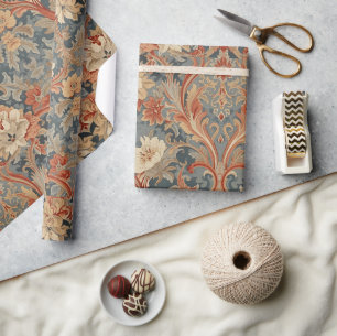 William Morris vintage kamperfoelie bloempatroon Cadeaupapier