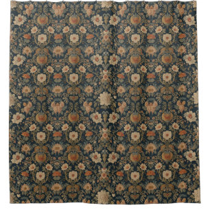 William Morris vintage kamperfoelie bloempatroon Douchegordijn