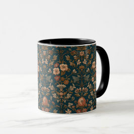 William Morris vintage kamperfoelie bloempatroon Mok