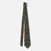 William Morris vintage kamperfoelie bloempatroon Stropdas (Achterkant)