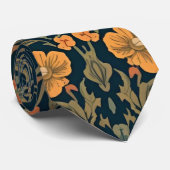 William Morris vintage kamperfoelie bloempatroon Stropdas (Opgerold)