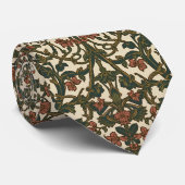 William Morris vintage kamperfoelie bloempatroon Stropdas (Opgerold)