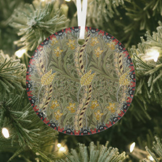 William Morris Vintage Narcis Patroon Glas Ornament