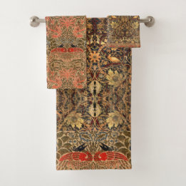 William Morris  Vintage Peacock Dragon Bad Handdoek