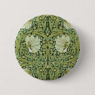 William Morris Vintage Pimpernel Bloemmotief Ronde Button 5,7 Cm