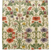 William Morris vintage Pimpernel Prerafaëlitisch Douchegordijn (Voorkant)