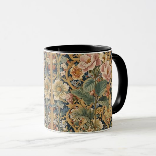 William Morris vintage Pimpernel prerafaëlitisch  Mok (Voorkant rechts)