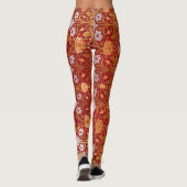 William Morris Vintage Roos & Lelie Bloemmotief Leggings (Achterkant)