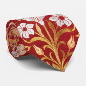 William Morris Vintage Roos & Lelie Bloemmotief Stropdas (Opgerold)