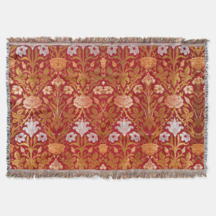 William Morris Vintage Roos & Lelie Bloempatroon Deken