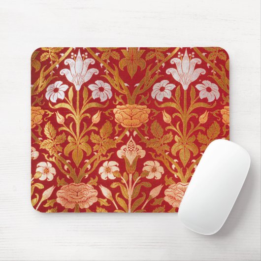William Morris Vintage Roos & Lelie Bloempatroon Muismat (Met muis)