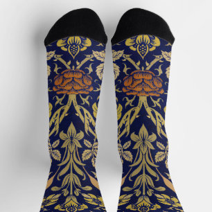 William Morris Vintage Roos & Lelie Bloempatroon Sokken