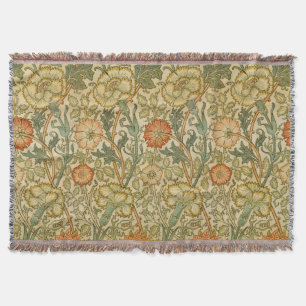 William Morris Vintage Roze en Roos Patroon Deken