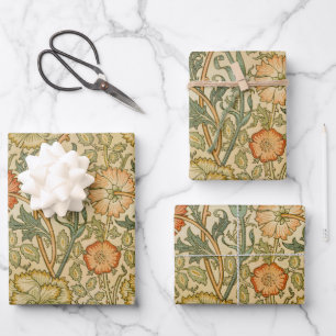 William Morris Vintage Roze en Roos Patroon Inpakpapier Vel