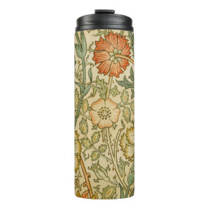 William Morris Vintage Roze en Roos Patroon Thermosbeker