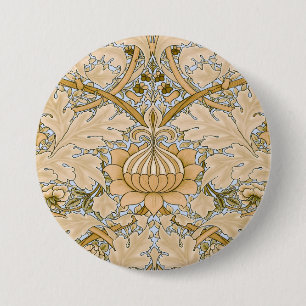 William Morris Vintage St James Acanthus Behangsel Ronde Button 7,6 Cm
