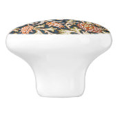 William Morris Vintage Trent Blauwe Bloemmotief Keramische Knop (Zijkant)