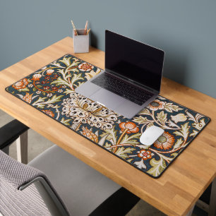William Morris Vintage Trent Blauwe Bloempatroon Bureaumat