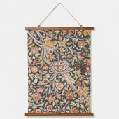 William Morris Vintage Trent Blauwe Bloempatroon Hangend Wandkleed (Voorkant)