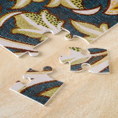 William Morris Vintage Trent Blauwe Bloempatroon Legpuzzel (Zijkant)