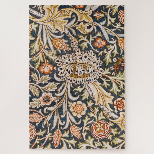 William Morris Vintage Trent Blauwe Bloempatroon Legpuzzel (Verticaal)