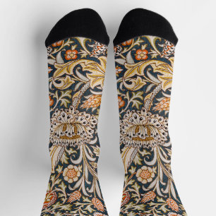 William Morris Vintage Trent Blauwe Bloempatroon Sokken