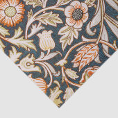 William Morris Vintage Trent Blauwe Bloempatroon Tissuepapier (Detail)