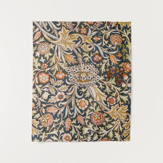 William Morris Vintage Trent Blauwe Bloempatroon Wandkleed (Voorkant)