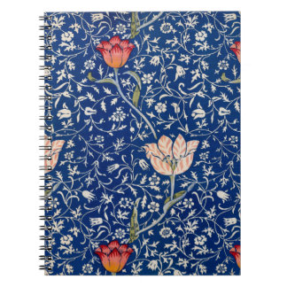 William Morris Vintage Tulip Floral Indigo Pattern Notitieboek