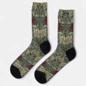 William Morris Vintage Tulp & Roos Bloempatroon Sokken (Links)