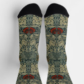 William Morris Vintage Tulp & Roos Bloempatroon Sokken (Top)