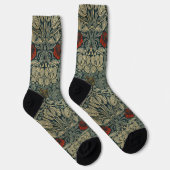 William Morris Vintage Tulp & Roos Bloempatroon Sokken (Rechts)