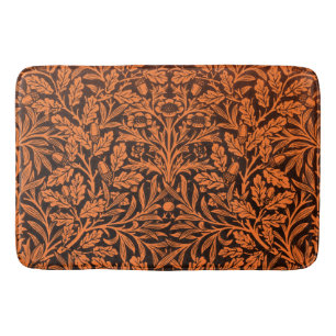 William Morris Vintage Verbrand Oranje Zwart Patro Badmat