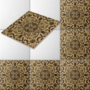 William Morris Vintage Wingerdstok Bloempatroon Tegeltje