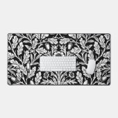 William Morris Vintage Zwart-Wit Eikenpatroon Bureaumat (Keyboard & Muis)