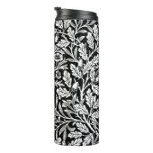 William Morris Vintage Zwart-Wit Eikenpatroon Thermosbeker (Geroteerd rechts)