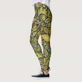 William Morris Violet Columbine Navy Bloemmotief Leggings (Links)