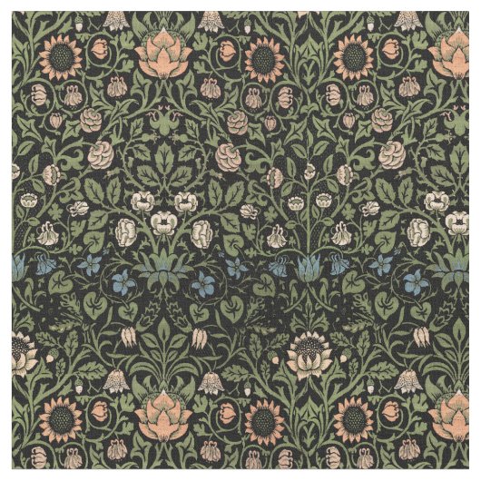 William Morris  Violet & Columbine Pattern Stof (Close Up)