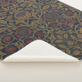 William Morris: Violet & Columbine Sherpa Blanket Deken