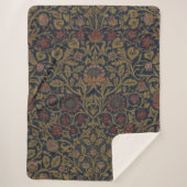 William Morris: Violet & Columbine Sherpa Blanket Sherpa Deken (Voorkant)